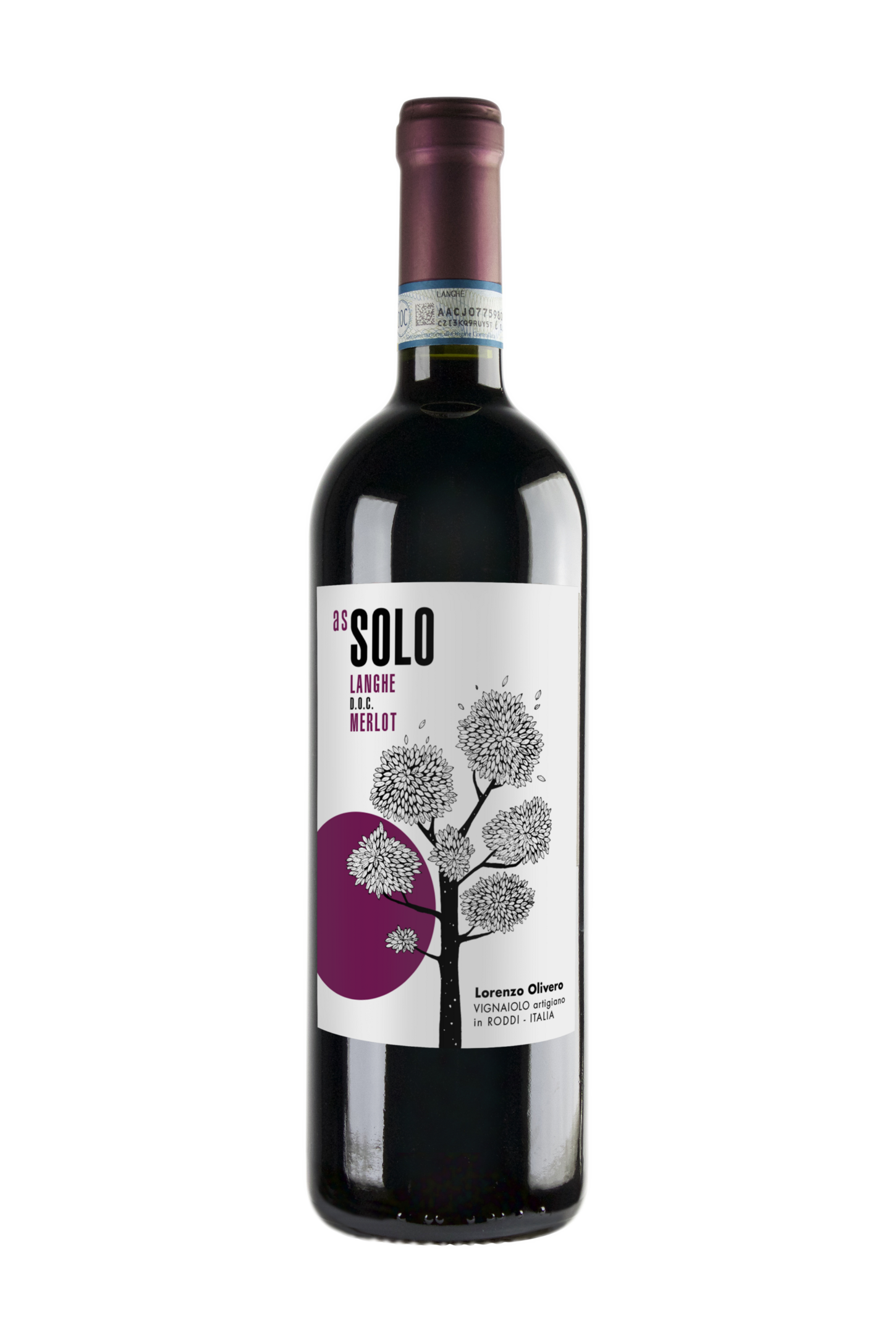 Langhe Merlot 'asSolo' 2023 - Olivero Mario